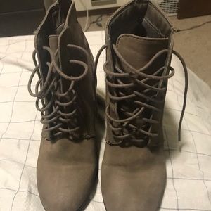 Wedge booties brown forever 21 size 7.5